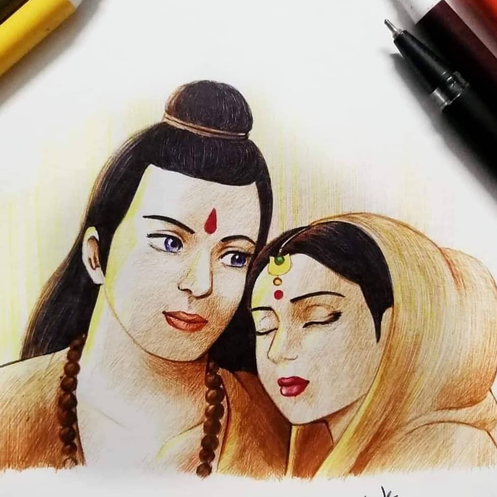 Lord Rama  Pencil Sketches  A MYTHOLOGY BLOG