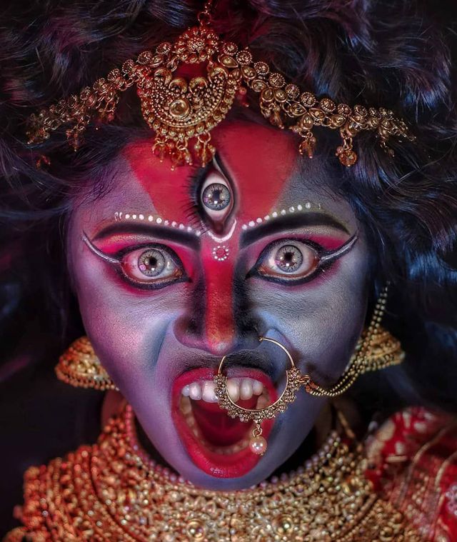 Maa Kali Goddess Danger Look Wallpaper