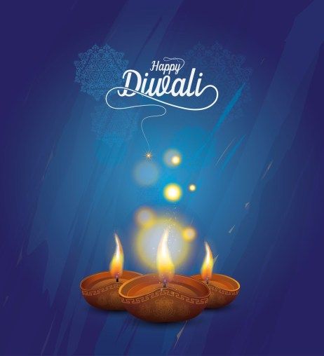Happy Diwali Diyas Decoration Image for Diwali