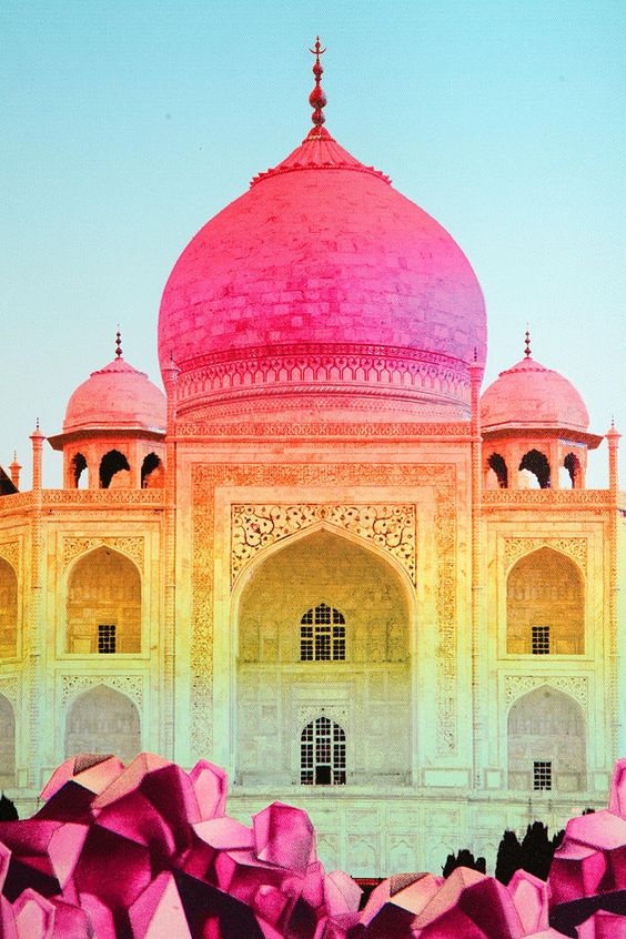 Taj Mahal Photo with Camera Filter