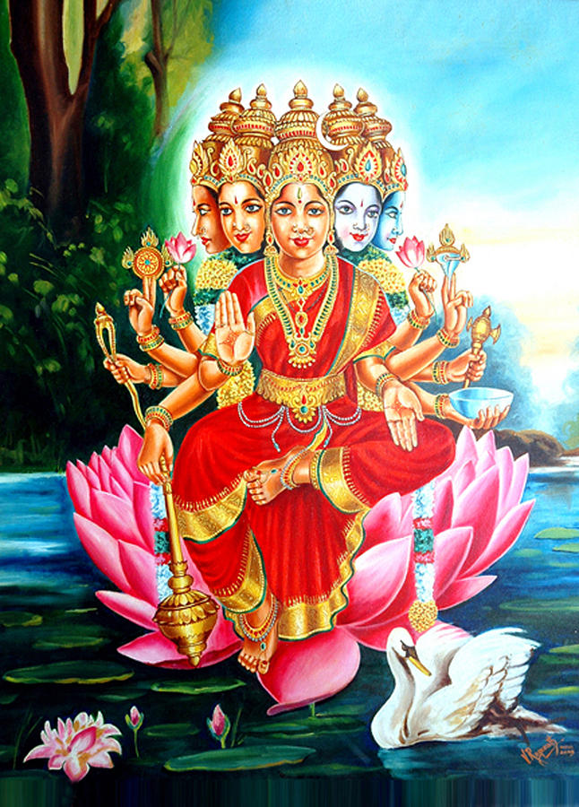 Gayatri Mantra Hindu Gayatri Devi Images Hd