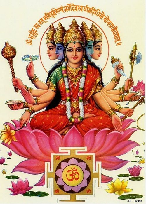 Gayatri Mata Om Bhurvas Swaha Image