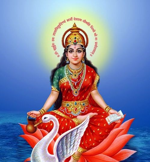 hindu deities gayatri devi image