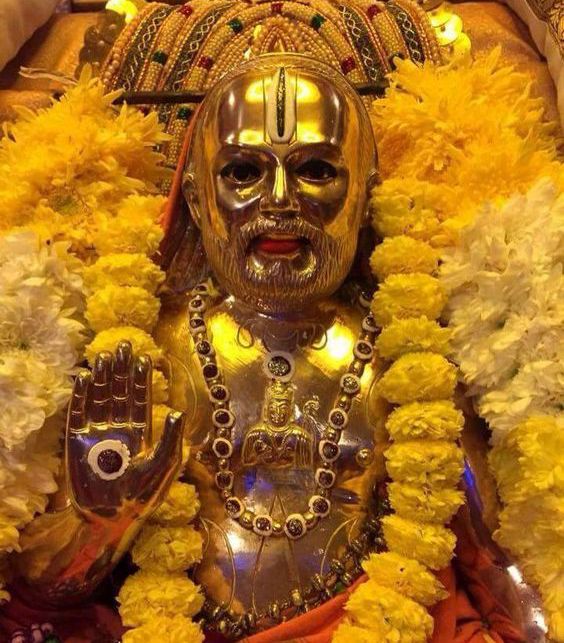 God Raghavendra Swamy Golden Statue Image