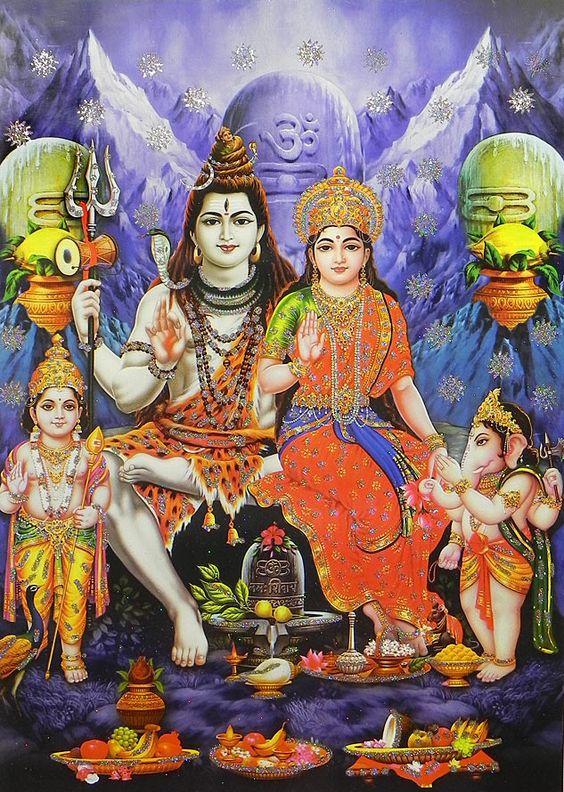God Shankar Mahadev with Parvati Mata Image