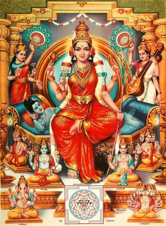 Devi Lalitha Religion Tanjore Paintings