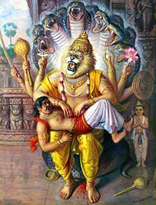 God Narsingh Avatar Bhagwan Angry Photo