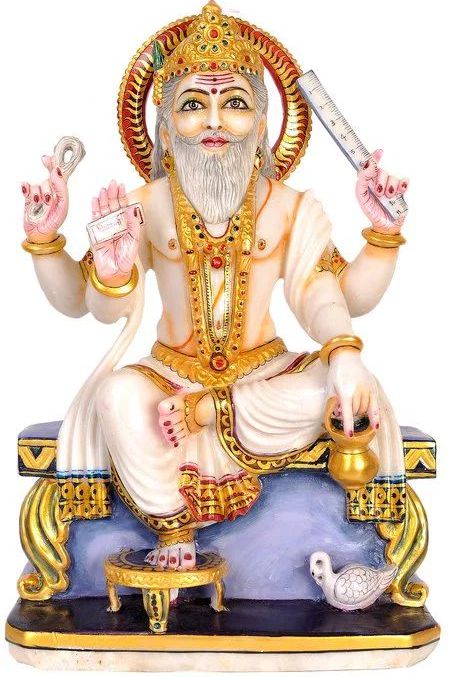 Sculpture Image of God Vishwakarma Bhagwan