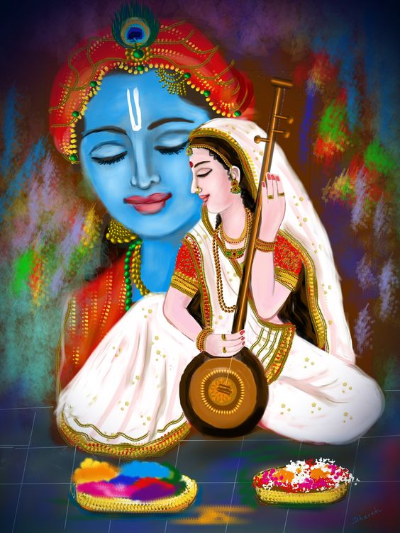 Sant meerabai, krishna devotee, hindu mystic mira bai, hindu poetess, prem diwani, priye ju meera bai hd phone wallpaper